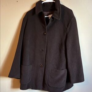 Elegant Women's Brown Pea Coat